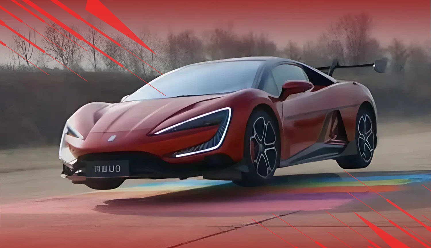 BYD YangWang U9 в прыжке